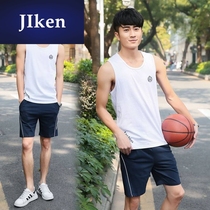 KEN High-end Sports Suit Mens Summer Sleeveless Vest Shorts Basketball Suit Casual Running Suit Suit Easing