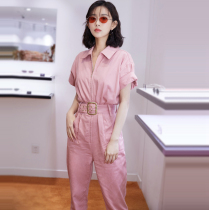 Counter womens clothing 2020 Summer star Mencius Yixin with fashion temperament slim long jumpsuit trendy