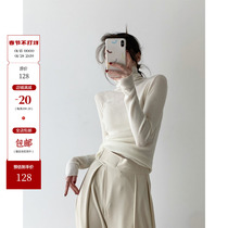 ICTS An autumn rain and a cool three-color cuff small slit design wool basic inner high-necked bottoming shirt