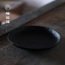 Plum blossom retro iron round pot bearing plum blossom octagonal rectangular pot tea tray dry bubble plate tea ceremony accessories