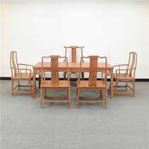 Burmese rosewood tea table and chair combination big fruit red sandalwood Chinese tea table solid wood antique mahogany tea table drinking tea table