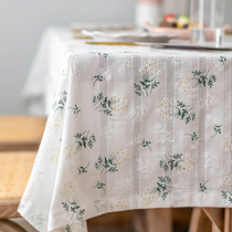 Korean floral tablecloth lace fabric table coffee table rectangular tablecloth cloth cover fresh American printed picnic cloth