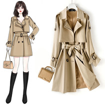 Short windbreaker coat women 2021 new spring and autumn feeling small man short 150 Euro autumn thin khaki