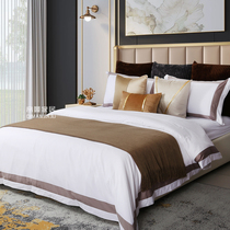 Curry Grey Plaid Tapestry Decoration Prototype Board Room Bedding Upscale Villa Modern Decent Board Bed Pint Light Extravaganza