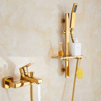 All-copper bathtub Triple hot and cold water faucet Bathroom shower mixing valve Simple shower set Bathing