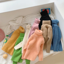 Girl Water Mink Suede High Neckline Undershirt Fur Coat Autumn Winter 2021 New Korean version of the Korean Air tide Childrens baby girl