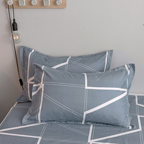 Pillow case a pair of mens simple student dormitory long double pillow core liner sleeve simple water washing Cotton