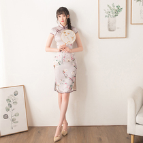 Cheongsam female Spring Summer improved sweet young girl fresh performance Dress Company Annual Banquet performance