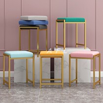 Dressing stool light luxury bedroom makeup stool subnet red ins simple modern nail stool soft bag low stool change shoe stool AFL