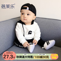Baby boy childrens health clothes boys baby girl 3 spring and autumn foreign style outside suit 1 year old new autumn and winter 2 infants 0