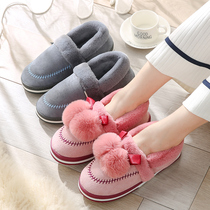 Cotton slippers womens bags with home home cute plush home autumn and winter wool shoes after 10 months of production Moon shoes