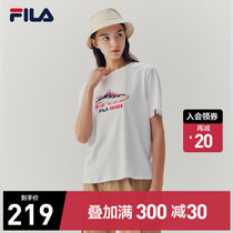 FILA Fiele JAGGER womens short sleeve T-shirt 2021 summer New loose trend fashion casual print short T