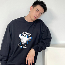 ADER ERROR GHOST EMBROIDERY SMALL CROWDCROWDHIGH STREET LOOSER 100 hitch for men lovers round neckline womens boarder