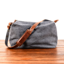 Qiguxi canvas men's bag casual fitness bag shoulder messenger bag large capacity backpack training bag men's and women's travel bag