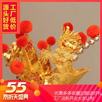 Taoist Qingshui Patrician Hats Five Buddhas Tibetan King Bodhisattva Helmet Crown Buddha Temple Supply Zong Buddha Gods God Hat