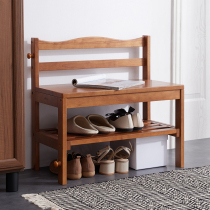 Solid wood shoe stool bench into the door to wear a shoe stool Home door creative storage storage stool shoe chair shoe rack