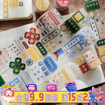 Creative text hand tent tape pet transparent hand account book sub sticker girl heart inspirational decoration diy tool material