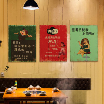 Creative Wood-door Brands PERSONALITY SHOP BAR HOTEL WALL HANGING PLATE DECORATION PLATE PENDANT WOODEN CARD CUE CARD