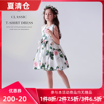 2021 summer new large girl dress cotton children princess dress childrens dress foreign skirt baby summer dress