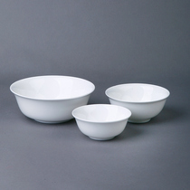  Pure white bone china small bowl Simple household ceramic tableware Soup bowl noodle bowl Rice bowl Small cold dish bowl