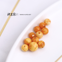 Streamer home Natural old beeswax white beeswax loose beads round beads waist beads bracelet accessories