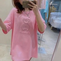 Xi Mei Tingzi new three-dimensional bear T-shirt 68006 cute age-reducing wild casual fashion 2021 summer new