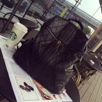 European station leather women's bag 2021 new tide Joker shoulder bag soft leather travel backpack academic style simple schoolbag