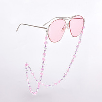 Retro lolita court glasses chain hanging neck sunglasses eye chain lanyard female fashion hipster