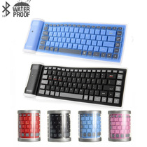 Mobile phone ipad tablet IOS Android wireless Bluetooth keyboard charging portable foldable mini silicone soft keyboard