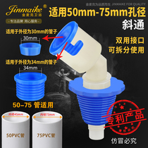 50-75 pipe deodorant leather plug with joint downpipe special joint (picer pagoda plastic skew direct)