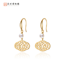 Suzhou Museum Beach Flower Window Earrings Earrings Fashionable Personalized Earrings Women Jewelry Birthday Gift for Baby