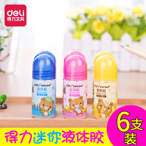 6 bottled able 7301-6 liquid glue small bottled children glue 35ml hand stickup glue student stationery