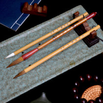 Wolf brush 2 and 1 (a group of 3) hand-made pencils high-end gift box
