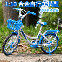 1 10 alloy model bicycle Mini simulation bicycle toy Mountain road bike decoration creative gift