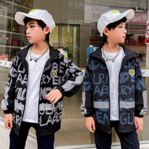 Childrens clothing boy jacket autumn clothing 2021 new spring and autumn foreign atmosphere for children Korean jacket trench coat tide