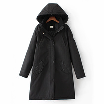 Large size mid-length pie overcoming cotton coat womens fat mm250 catties belly cover warm cotton coat womens windproof thickened winter coat