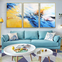 Hand-painted oil painting triple combination abstract painting modern simple Nordic living room decorative painting Restaurant Hotel hanging painting customization