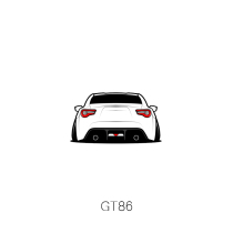 Suitable for Toyota GT86 low-lying car scratch model sticker car friend meeting personalized car sticker custom HF Silhouette