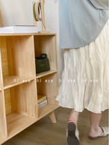 High waist pure color floating in the middle of a knee with a kneecap and a large swing half body dress snow-spinning with a pleasant-style dress.