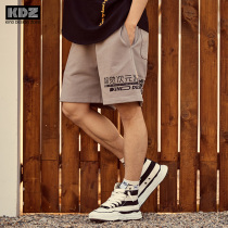 KDZ mens printed casual shorts summer 2021 heavy knitted cotton loose Tide brand sports quarter pants