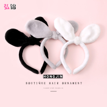 Adult cute plush rabbit ear hair hoop Japanese and Korean female girl sweet knotted headband selling cute headgear hair accessories