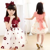 Girls Summer Dress 2 Three 4 Four 3 Five 5 Six 6 Seven 7-8 Ten-year-old primary school girl child princess skirt
