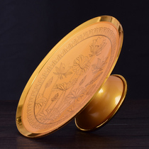 There is a Buddha tool for the Buddha fruit plate Guanyin lotus flower for the pan Buddha Hall Buddha front tribute fruit dish indoor retro 