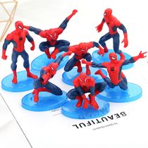 Spider-Man cake decoration Avengers doll birthday ornaments plug-in Superman Captain America decoration