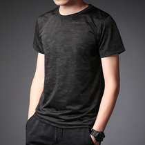 Short-sleeved mens summer crew neck thin loose mens Korean slim camouflage T-shirt personality half-sleeve summer fashion MT