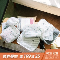 Travel storage bag seven-piece set suitcase clothes packing bag travel shoes clothing storage underwear storage bag