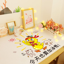 Desktop sticker desk decoration girl ins Net red table painting bedroom layout room table sticker small pattern wall sticker