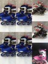 Wheels Skating Shoes Skate Children Full Suit Professional Dry Ice Skate Straight Row Wheels Adjustable Men And Women Smooth Shoes