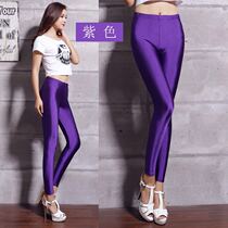 Ice pants fluorescent pants women wear autumn elastic pants yoga pants Korean fashion leggings slim pants