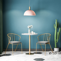 Nordic Marble Dining Table Net Red Milk Tea Dessert Shop Beverage Cafe Hotel Leisure Business Table and Chair Combination